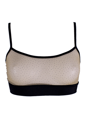 Bralette Mesh Sparkles / Nude Lingerie Top / NewAge Nude Sparkles - EXES LINGERIE
