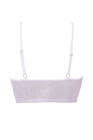 Bustier Holographic Crop top / HOLO WHITE