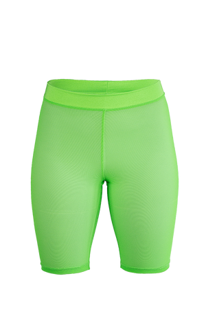 Biker Short Stretch mesh  / Neon Lime mesh - EXES LINGERIE