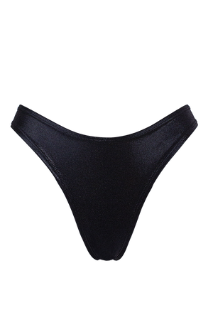 High-Cut Hologram Bikini Bottom /LULY POLE BLACK HOLO - EXES LINGERIE