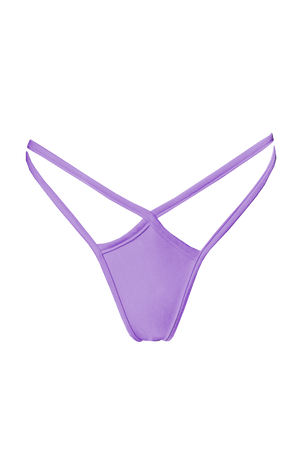 Mini thong double straps panty / DOUBLE STRING LILAC,BOTTOMS - EXES LINGERIE