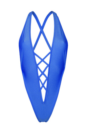 TRACY STRING Bodysuit / Swim Rave Festivals / BLUE ROYAL,BODYSUITS - EXES LINGERIE