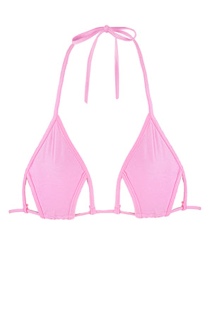 Cut-Out Strappy Triangle Bikini Top  / Cut-Out BABY PINK,TOPS - EXES LINGERIE