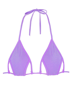 Cut-Out Strappy Triangle Bikini Top  / Cut-Out LILAC,TOPS - EXES LINGERIE