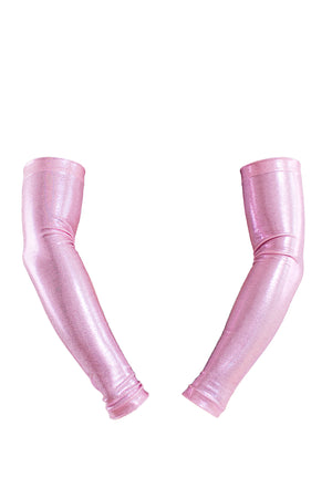 Holographic Arm sleeves /BABY PINK HOLO,SKIRTS & PANTS - EXES LINGERIE