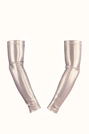 Holographic Arm sleeves /WHITE GOLD HOLO,SKIRTS & PANTS - EXES LINGERIE