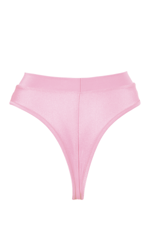 High-Cut Bottom 1/2 Mesh / BOND BABY PINK - EXES LINGERIE