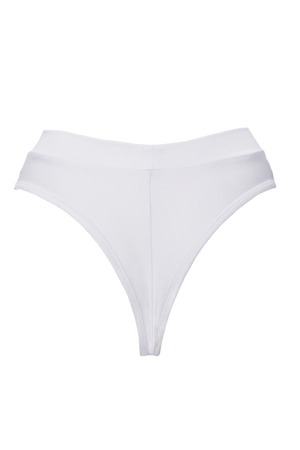 High-Cut Bottom 1/2 Mesh / BOND WHITE - EXES LINGERIE