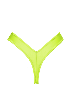 High-Cut Bikini Bottom / LULY NEON YELLOW - EXES LINGERIE