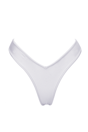 High-Cut Bikini Bottom / LULY WHITE - EXES LINGERIE