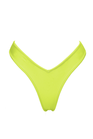 High-Cut Bikini Bottom / LULY NEON YELLOW - EXES LINGERIE