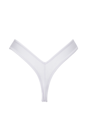 High-Cut Bikini Bottom / LULY WHITE - EXES LINGERIE