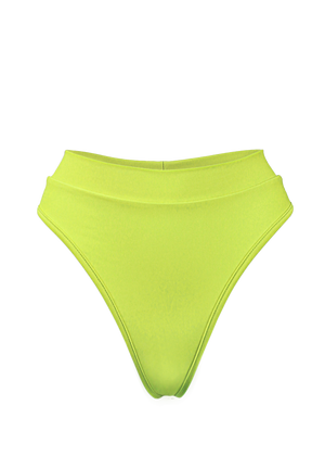 High-Waist Bikini Bottom / BOND NEON YELLOW - EXES LINGERIE