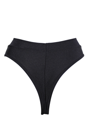 High-Waist Swimwear Bikini Bottom / BOND SWIM BLACK - EXES LINGERIE