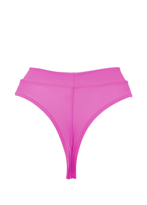 High-Waist Bikini Bottom / BOND NEON PINK - EXES LINGERIE