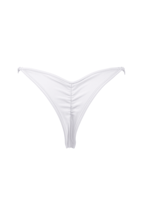 Strappy Swimwear Scrunch Back  Bikini Bottom / WIFI SWIM WHITE - EXES LINGERIE