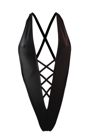 TRACY STRING Bodysuit / Swim Rave Festivals / BLACK - EXES LINGERIE